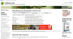 Desktop Screenshot of hotkeyslist.com